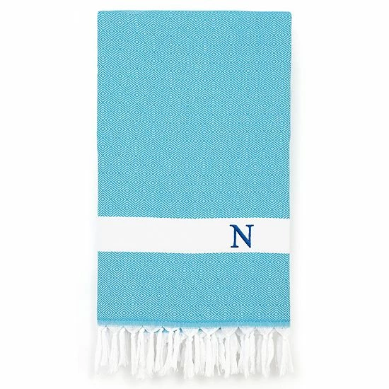 Linum Home Textiles Turkish Cotton Diamond Personalized Pestemal Beach Towel 6 Linum Home Textiles Turkish Cotton Diamond Personalized Pestemal Beach Towel - Image 6