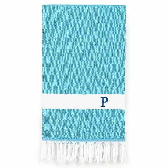Linum Home Textiles Turkish Cotton Diamond Personalized Pestemal Beach Towel 7 Linum Home Textiles Turkish Cotton Diamond Personalized Pestemal Beach Towel - Image 7
