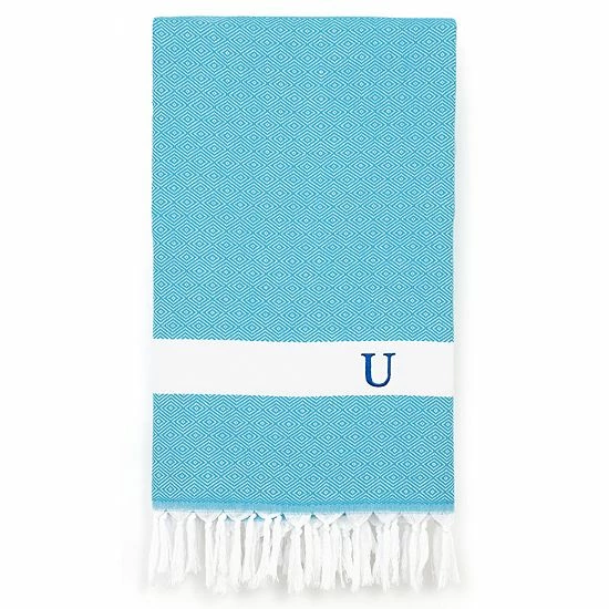 Linum Home Textiles Turkish Cotton Diamond Personalized Pestemal Beach Towel 11 Linum Home Textiles Turkish Cotton Diamond Personalized Pestemal Beach Towel - Image 11
