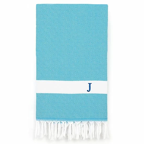 Linum Home Textiles Turkish Cotton Diamond Personalized Pestemal Beach Towel 12 Linum Home Textiles Turkish Cotton Diamond Personalized Pestemal Beach Towel - Image 12