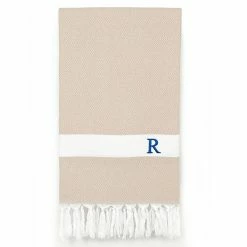 Linum Home Textiles Turkish Cotton Diamond Personalized Pestemal Beach Towel