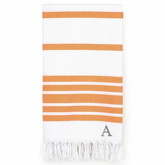 Linum Home Textiles Turkish Cotton Herringbone Personalized Pestemal Beach Towel 4 Linum Home Textiles Turkish Cotton Herringbone Personalized Pestemal Beach Towel - Image 4