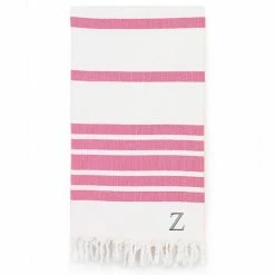 Linum Home Textiles Turkish Cotton Herringbone Personalized Pestemal Beach Towel