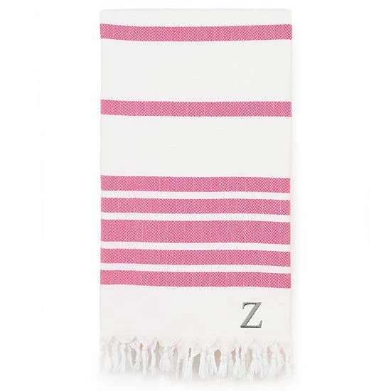 Linum Home Textiles Turkish Cotton Herringbone Personalized Pestemal Beach Towel 1 Linum Home Textiles Turkish Cotton Herringbone Personalized Pestemal Beach Towel