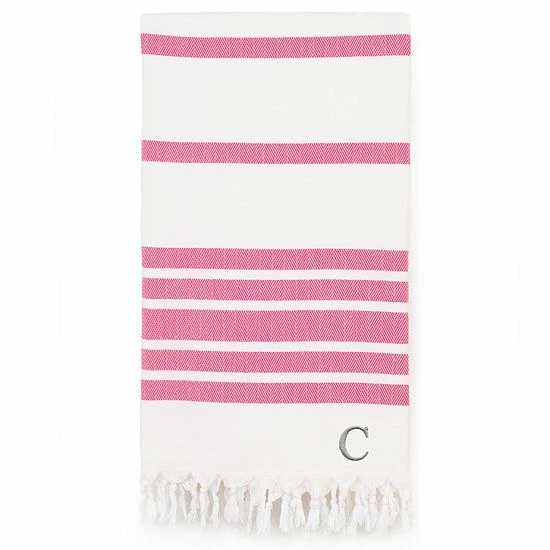 Linum Home Textiles Turkish Cotton Herringbone Personalized Pestemal Beach Towel 3 Linum Home Textiles Turkish Cotton Herringbone Personalized Pestemal Beach Towel - Image 3