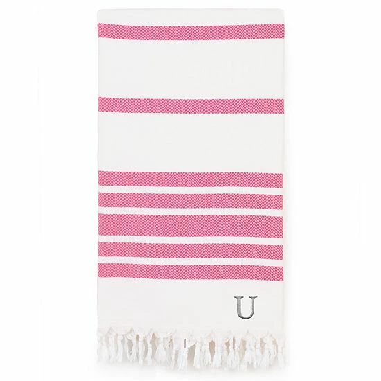 Linum Home Textiles Turkish Cotton Herringbone Personalized Pestemal Beach Towel 5 Linum Home Textiles Turkish Cotton Herringbone Personalized Pestemal Beach Towel - Image 5