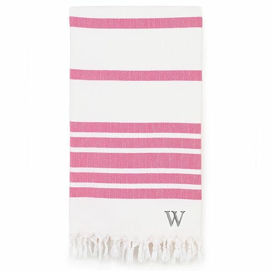 Linum Home Textiles Turkish Cotton Herringbone Personalized Pestemal Beach Towel 7 Linum Home Textiles Turkish Cotton Herringbone Personalized Pestemal Beach Towel - Image 7