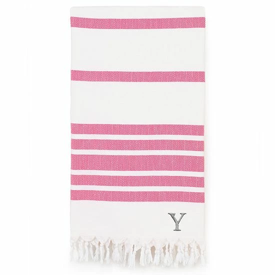 Linum Home Textiles Turkish Cotton Herringbone Personalized Pestemal Beach Towel 8 Linum Home Textiles Turkish Cotton Herringbone Personalized Pestemal Beach Towel - Image 8
