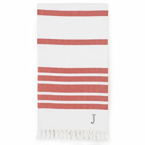 Linum Home Textiles Turkish Cotton Herringbone Personalized Pestemal Beach Towel 1 Linum Home Textiles Turkish Cotton Herringbone Personalized Pestemal Beach Towel