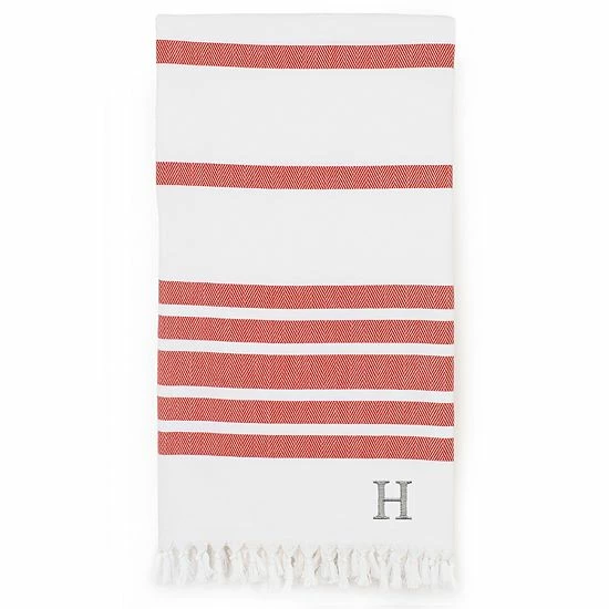 Linum Home Textiles Turkish Cotton Herringbone Personalized Pestemal Beach Towel 3 Linum Home Textiles Turkish Cotton Herringbone Personalized Pestemal Beach Towel - Image 3