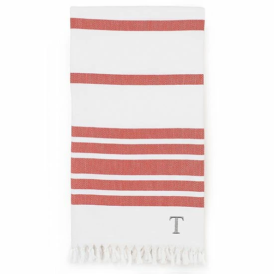 Linum Home Textiles Turkish Cotton Herringbone Personalized Pestemal Beach Towel 6 Linum Home Textiles Turkish Cotton Herringbone Personalized Pestemal Beach Towel - Image 6