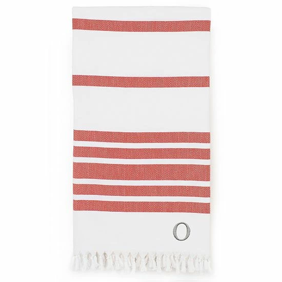 Linum Home Textiles Turkish Cotton Herringbone Personalized Pestemal Beach Towel 8 Linum Home Textiles Turkish Cotton Herringbone Personalized Pestemal Beach Towel - Image 8