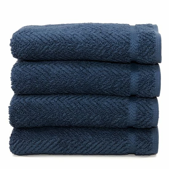 Linum Home Textiles Herringbone 4-pk. Hand Towels Midnight Blue Linum Home Textiles Herringbone 4-pk. Hand Towels Midnight Blue -Linum Home Textiles store unnamed file 408