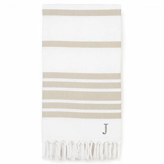 Linum Home Textiles Turkish Cotton Herringbone Personalized Pestemal Beach Towel 3 Linum Home Textiles Turkish Cotton Herringbone Personalized Pestemal Beach Towel - Image 3