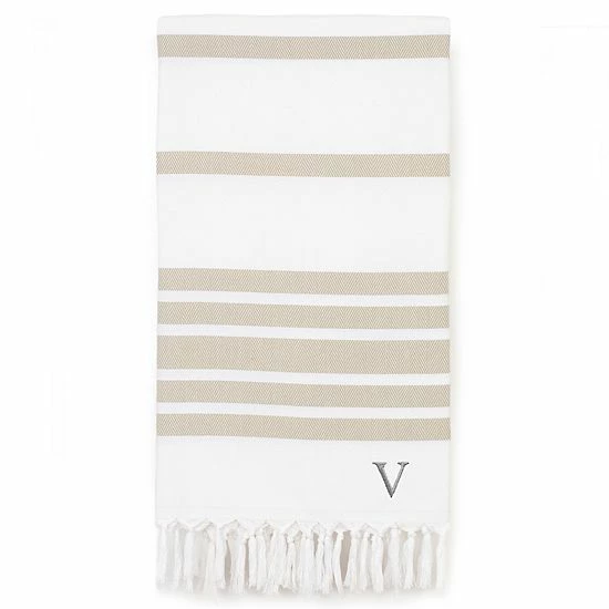 Linum Home Textiles Turkish Cotton Herringbone Personalized Pestemal Beach Towel 4 Linum Home Textiles Turkish Cotton Herringbone Personalized Pestemal Beach Towel - Image 4