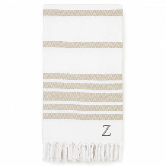 Linum Home Textiles Turkish Cotton Herringbone Personalized Pestemal Beach Towel 7 Linum Home Textiles Turkish Cotton Herringbone Personalized Pestemal Beach Towel - Image 7