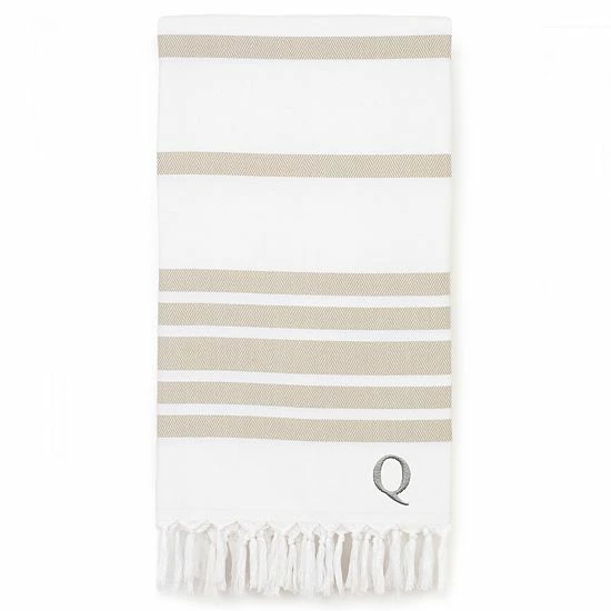 Linum Home Textiles Turkish Cotton Herringbone Personalized Pestemal Beach Towel 8 Linum Home Textiles Turkish Cotton Herringbone Personalized Pestemal Beach Towel - Image 8