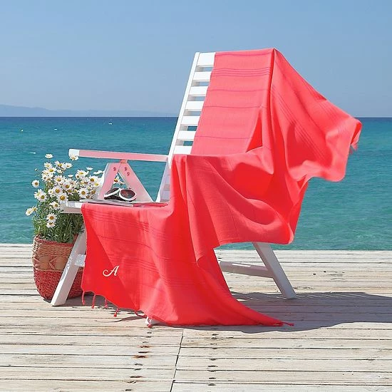 Linum Home Textiles Turkish Cotton Summer Fun Personalized Pestemal Beach Towel 2 Linum Home Textiles Turkish Cotton Summer Fun Personalized Pestemal Beach Towel - Image 2