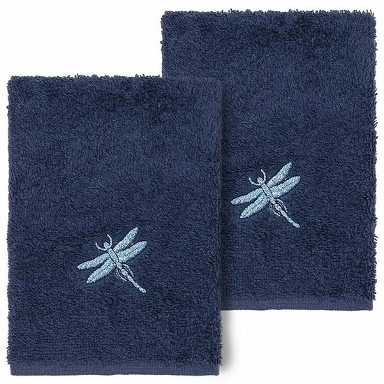 Linum Home Textiles Turkish Cotton Braelyn 2-piece Embellished Washcloth Set Dark Gray 6 Linum Home Textiles Turkish Cotton Braelyn 2-piece Embellished Washcloth Set Dark Gray - Image 6