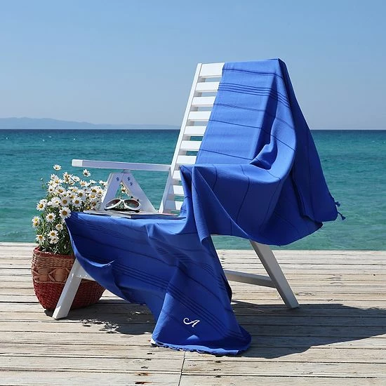 Linum Home Textiles Turkish Cotton Summer Fun Personalized Pestemal Beach Towel 2 Linum Home Textiles Turkish Cotton Summer Fun Personalized Pestemal Beach Towel - Image 2