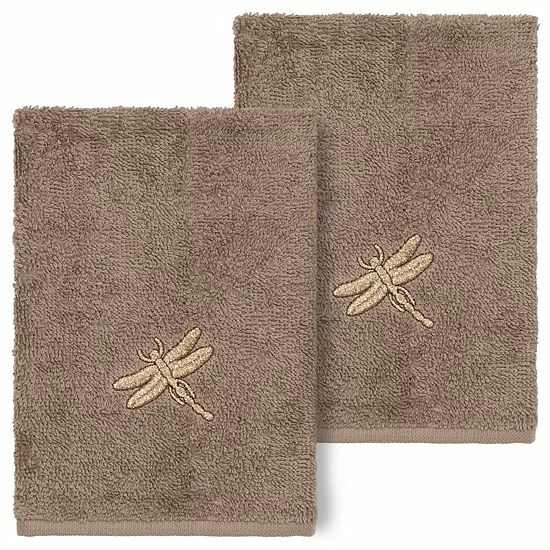 Linum Home Textiles Turkish Cotton Braelyn 2-piece Embellished Washcloth Set Dark Gray 8 Linum Home Textiles Turkish Cotton Braelyn 2-piece Embellished Washcloth Set Dark Gray - Image 8