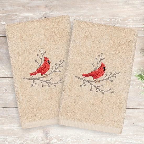 Linum Home Textiles Christmas 2-pack Cardinal Embroidered Luxury Turkish Cotton Hand Towels White Linum Home Textiles Christmas 2-pack Cardinal Embroidered Luxury Turkish Cotton Hand Towels White -Linum Home Textiles store unnamed file 425