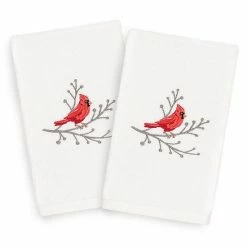Linum Home Textiles Christmas 2-pack Cardinal Embroidered Luxury Turkish Cotton Hand Towels White 4 Linum Home Textiles Christmas 2-pack Cardinal Embroidered Luxury Turkish Cotton Hand Towels White -Linum Home Textiles store unnamed file 428