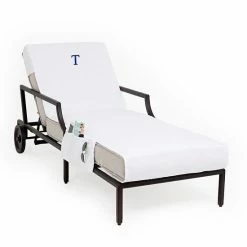 Linum Home Textiles Turkish Cotton Personalized Chaise Lounge Chair Slipcover & Side Pockets