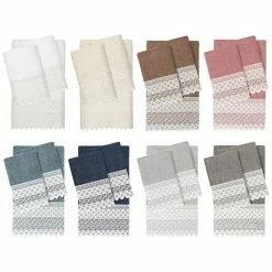 Linum Home Textiles Turkish Cotton Aiden 3-piece White Lace Embellished Towel Set -Linum Home Textiles store unnamed file 4330
