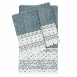 Linum Home Textiles Turkish Cotton Aiden 3-piece White Lace Embellished Towel Set -Linum Home Textiles store unnamed file 4337