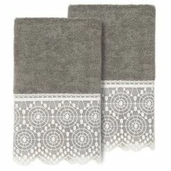 Linum Home Textiles Turkish Cotton Arian 2-piece Cream Lace Embellished Hand Towel Set 5 Linum Home Textiles Turkish Cotton Arian 2-piece Cream Lace Embellished Hand Towel Set -Linum Home Textiles store unnamed file 4344
