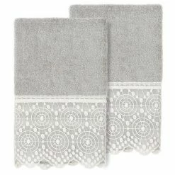 Linum Home Textiles Turkish Cotton Arian 2-piece Cream Lace Embellished Hand Towel Set 6 Linum Home Textiles Turkish Cotton Arian 2-piece Cream Lace Embellished Hand Towel Set -Linum Home Textiles store unnamed file 4345