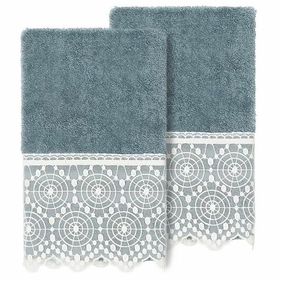 Linum Home Textiles Turkish Cotton Arian 2-piece Cream Lace Embellished Hand Towel Set Linum Home Textiles Turkish Cotton Arian 2-piece Cream Lace Embellished Hand Towel Set -Linum Home Textiles store unnamed file 4346