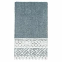 Linum Home Textiles Turkish Cotton Aiden White Lace Embellished Bath Towel -Linum Home Textiles store unnamed file 4352