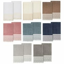 Linum Home Textiles Turkish Cotton Arian 2-piece Cream Lace Embellished Bath Towel Set 2 Linum Home Textiles Turkish Cotton Arian 2-piece Cream Lace Embellished Bath Towel Set -Linum Home Textiles store unnamed file 4374
