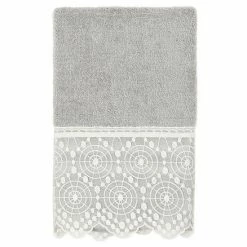 Linum Home Textiles Turkish Cotton Arian Cream Lace Embellished Hand Towel 2 Linum Home Textiles Turkish Cotton Arian Cream Lace Embellished Hand Towel -Linum Home Textiles store unnamed file 4385