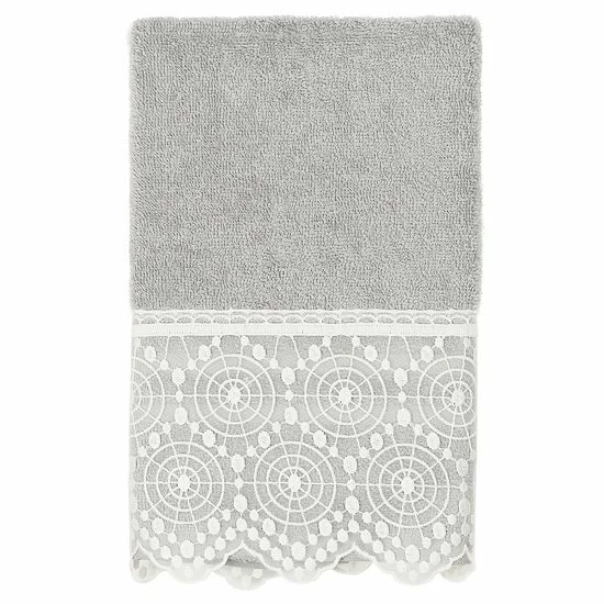 Linum Home Textiles Turkish Cotton Arian Cream Lace Embellished Hand Towel Linum Home Textiles Turkish Cotton Arian Cream Lace Embellished Hand Towel -Linum Home Textiles store unnamed file 4385