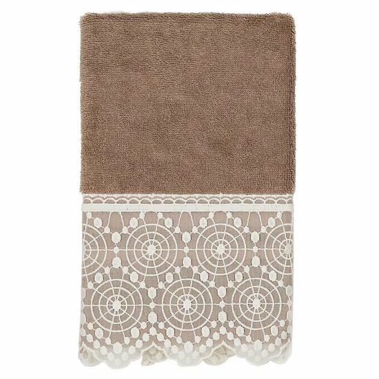 Linum Home Textiles Turkish Cotton Arian Cream Lace Embellished Hand Towel Linum Home Textiles Turkish Cotton Arian Cream Lace Embellished Hand Towel -Linum Home Textiles store unnamed file 4386