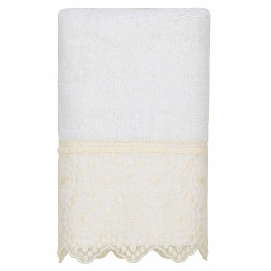 Linum Home Textiles Turkish Cotton Arian Cream Lace Embellished Hand Towel Linum Home Textiles Turkish Cotton Arian Cream Lace Embellished Hand Towel -Linum Home Textiles store unnamed file 4387