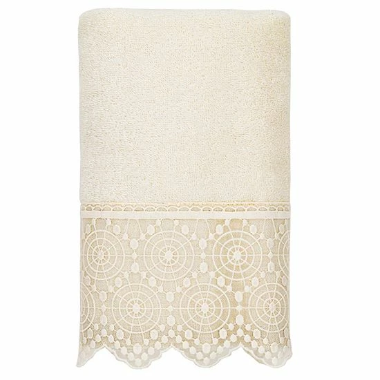 Linum Home Textiles Turkish Cotton Arian Cream Lace Embellished Hand Towel Linum Home Textiles Turkish Cotton Arian Cream Lace Embellished Hand Towel -Linum Home Textiles store unnamed file 4388