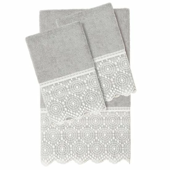 Linum Home Textiles Turkish Cotton Arian 3-piece Cream Lace Embellished Towel Set Linum Home Textiles Turkish Cotton Arian 3-piece Cream Lace Embellished Towel Set -Linum Home Textiles store unnamed file 4413