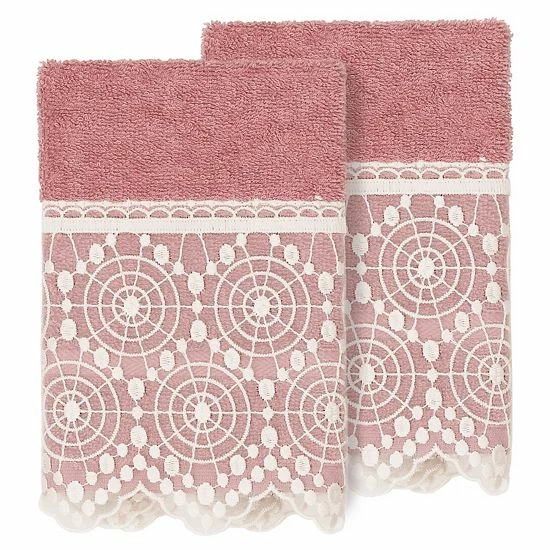 Linum Home Textiles Turkish Cotton Arian 2-piece Cream Lace Embellished Washcloth Set Linum Home Textiles Turkish Cotton Arian 2-piece Cream Lace Embellished Washcloth Set -Linum Home Textiles store unnamed file 4428