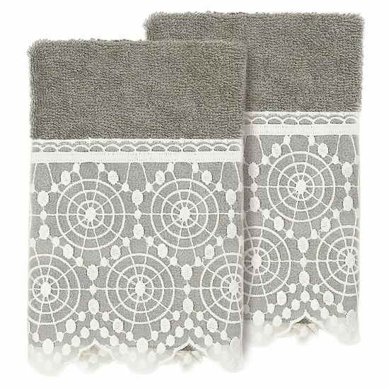 Linum Home Textiles Turkish Cotton Arian 2-piece Cream Lace Embellished Washcloth Set Linum Home Textiles Turkish Cotton Arian 2-piece Cream Lace Embellished Washcloth Set -Linum Home Textiles store unnamed file 4429