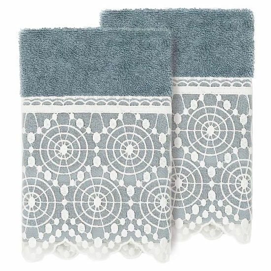 Linum Home Textiles Turkish Cotton Arian 2-piece Cream Lace Embellished Washcloth Set Linum Home Textiles Turkish Cotton Arian 2-piece Cream Lace Embellished Washcloth Set -Linum Home Textiles store unnamed file 4430