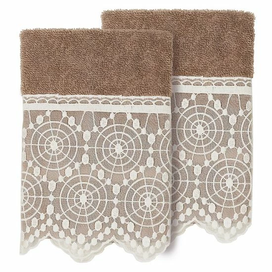 Linum Home Textiles Turkish Cotton Arian 2-piece Cream Lace Embellished Washcloth Set Linum Home Textiles Turkish Cotton Arian 2-piece Cream Lace Embellished Washcloth Set -Linum Home Textiles store unnamed file 4433