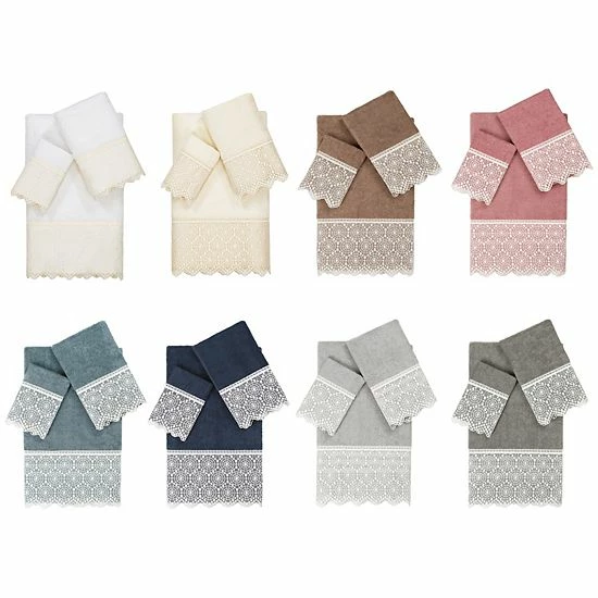 Linum Home Textiles Turkish Cotton Arian 3-piece Cream Lace Embellished Towel Set Linum Home Textiles Turkish Cotton Arian 3-piece Cream Lace Embellished Towel Set -Linum Home Textiles store unnamed file 4450