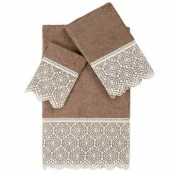 Linum Home Textiles Turkish Cotton Arian 3-piece Cream Lace Embellished Towel Set 6 Linum Home Textiles Turkish Cotton Arian 3-piece Cream Lace Embellished Towel Set -Linum Home Textiles store unnamed file 4451