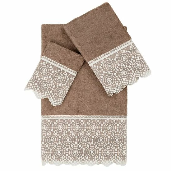 Linum Home Textiles Turkish Cotton Arian 3-piece Cream Lace Embellished Towel Set Linum Home Textiles Turkish Cotton Arian 3-piece Cream Lace Embellished Towel Set -Linum Home Textiles store unnamed file 4451