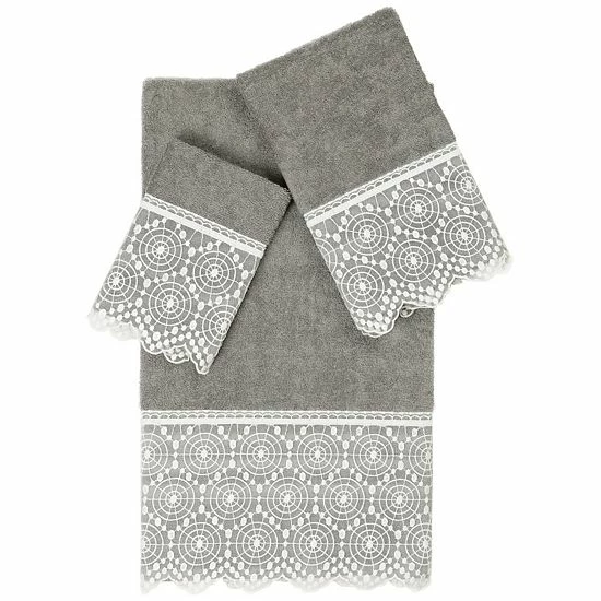 Linum Home Textiles Turkish Cotton Arian 3-piece Cream Lace Embellished Towel Set Linum Home Textiles Turkish Cotton Arian 3-piece Cream Lace Embellished Towel Set -Linum Home Textiles store unnamed file 4454