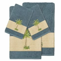 Linum Home Textiles 4-piece Colton Embellished Bath Towel Set Teal 2 Linum Home Textiles 4-piece Colton Embellished Bath Towel Set Teal -Linum Home Textiles store unnamed file 4461